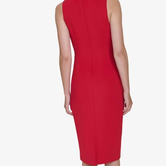 Andrew Marc Sleeveless Beaded Sheath Dress NWT Size 10 - Picture 4 of 6